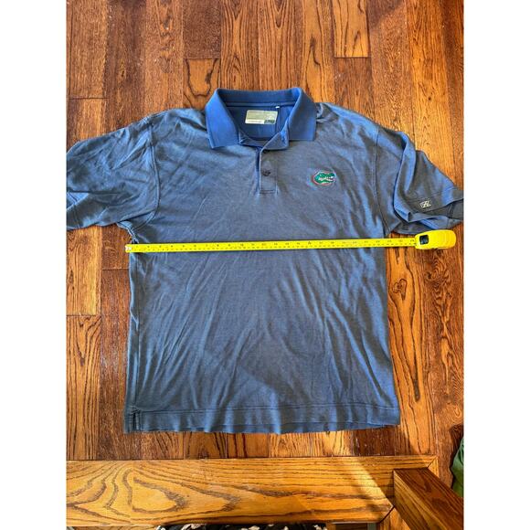 Florida Gators Cutter and Buck Mens Large Navy Polo Golf Shirt Logo DryTec NCAA - Picture 7 of 9